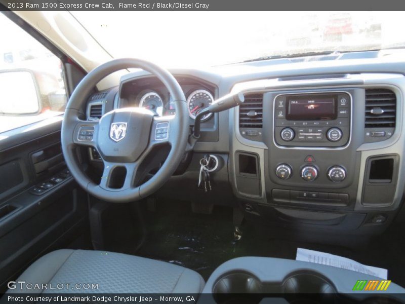 Flame Red / Black/Diesel Gray 2013 Ram 1500 Express Crew Cab