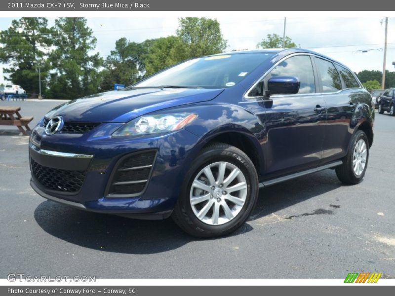 Stormy Blue Mica / Black 2011 Mazda CX-7 i SV