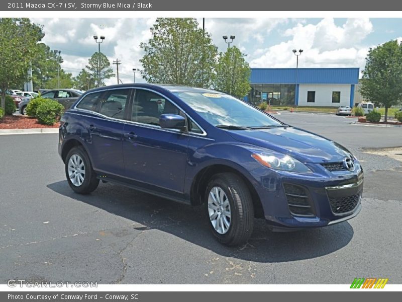 Stormy Blue Mica / Black 2011 Mazda CX-7 i SV