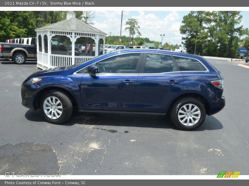 Stormy Blue Mica / Black 2011 Mazda CX-7 i SV