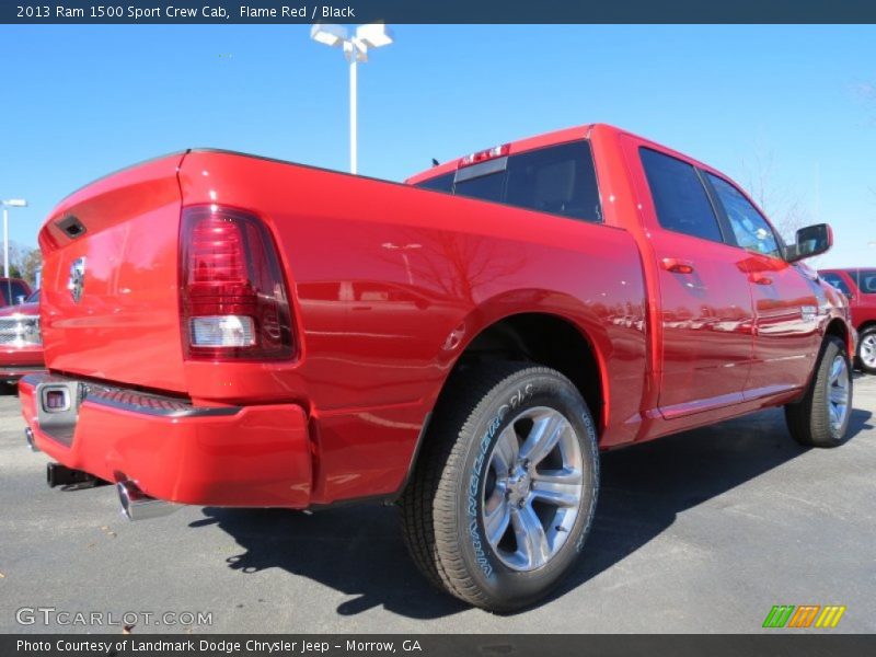 Flame Red / Black 2013 Ram 1500 Sport Crew Cab