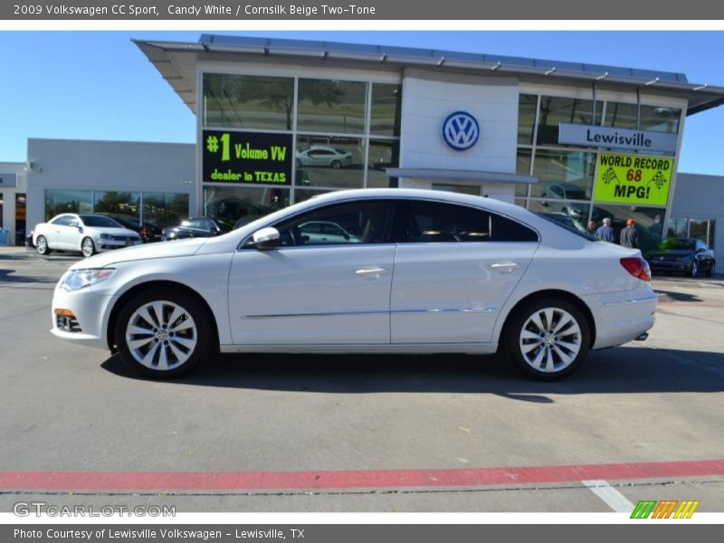 Candy White / Cornsilk Beige Two-Tone 2009 Volkswagen CC Sport