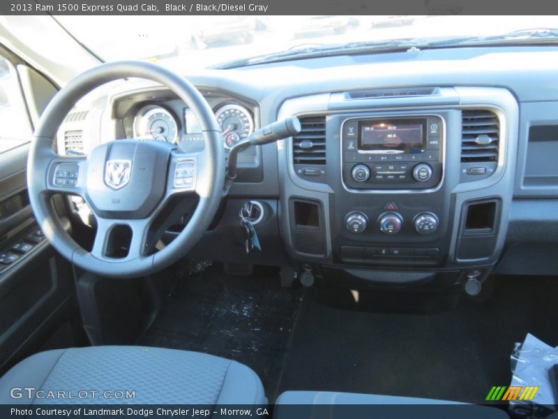 Black / Black/Diesel Gray 2013 Ram 1500 Express Quad Cab