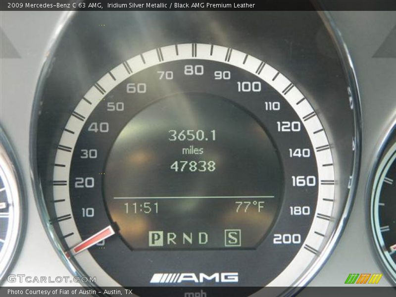 Iridium Silver Metallic / Black AMG Premium Leather 2009 Mercedes-Benz C 63 AMG