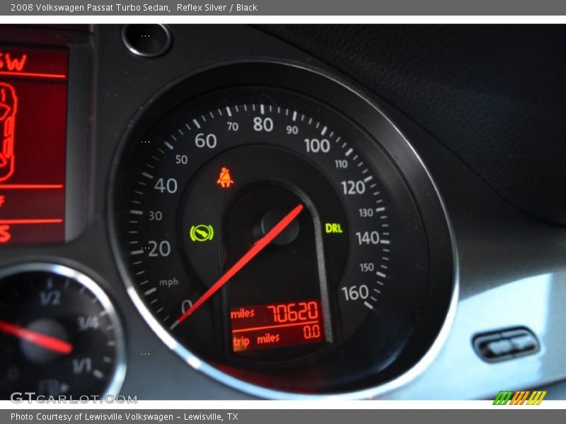 Reflex Silver / Black 2008 Volkswagen Passat Turbo Sedan