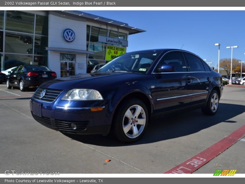 Indigo Blue Pearl / Black 2002 Volkswagen Passat GLX Sedan