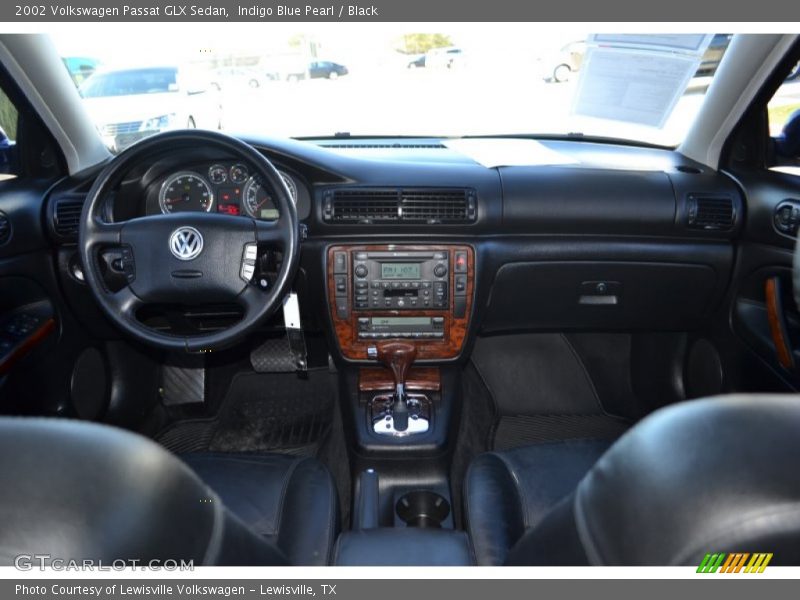Indigo Blue Pearl / Black 2002 Volkswagen Passat GLX Sedan
