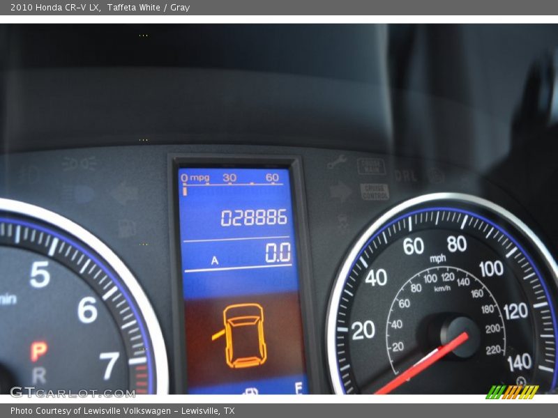 Taffeta White / Gray 2010 Honda CR-V LX