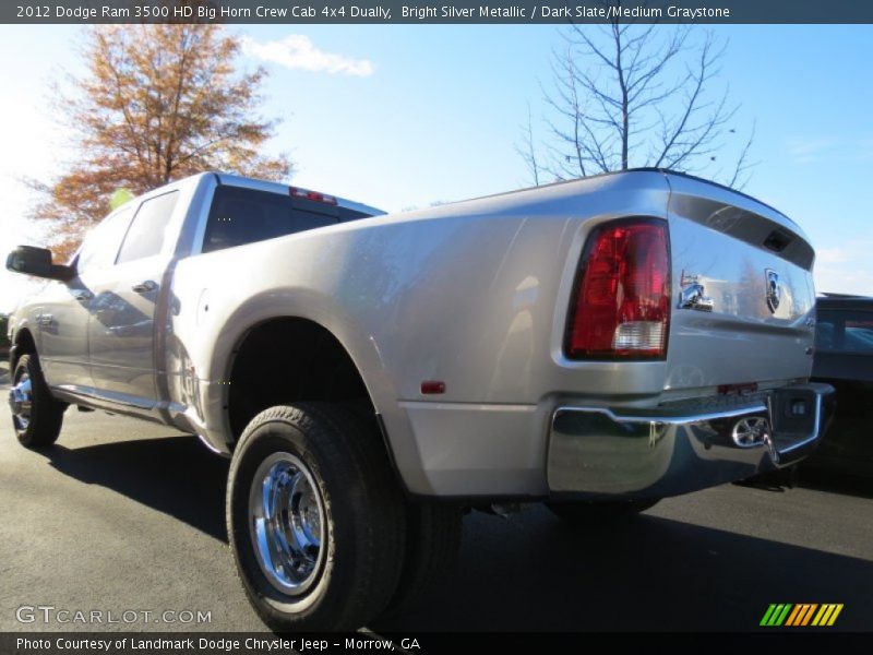 Bright Silver Metallic / Dark Slate/Medium Graystone 2012 Dodge Ram 3500 HD Big Horn Crew Cab 4x4 Dually