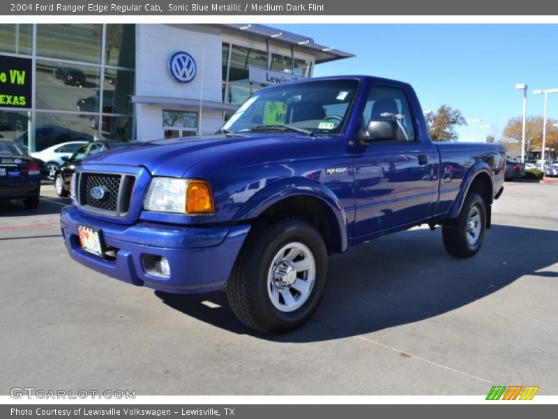 Sonic Blue Metallic / Medium Dark Flint 2004 Ford Ranger Edge Regular Cab