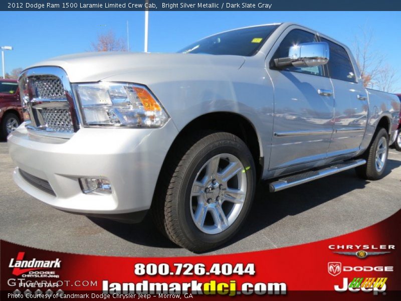 Bright Silver Metallic / Dark Slate Gray 2012 Dodge Ram 1500 Laramie Limited Crew Cab