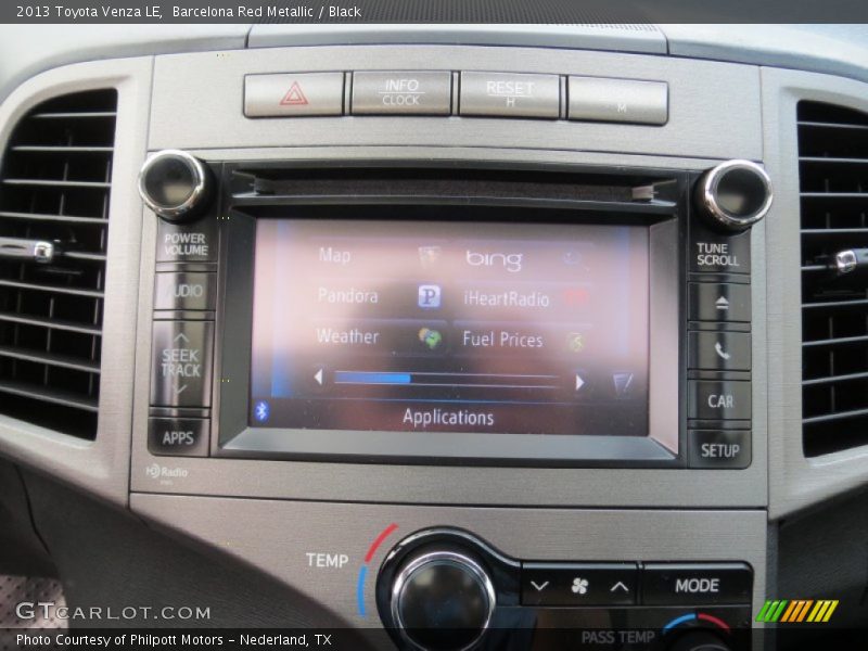 Controls of 2013 Venza LE