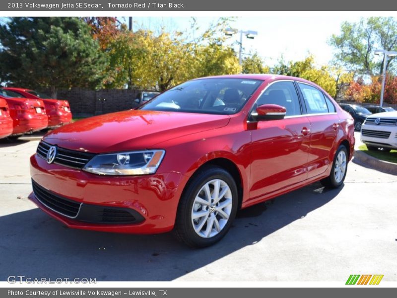 Tornado Red / Titan Black 2013 Volkswagen Jetta SE Sedan