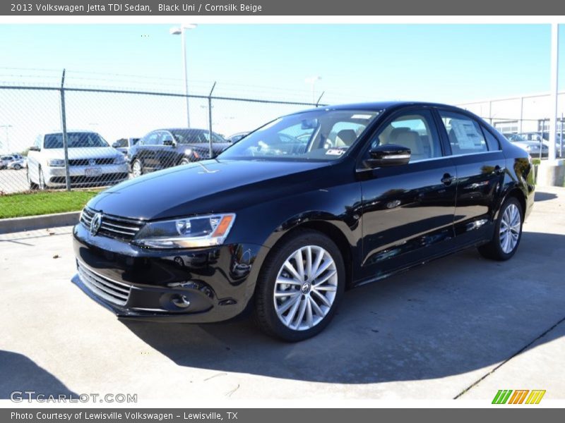 Black Uni / Cornsilk Beige 2013 Volkswagen Jetta TDI Sedan