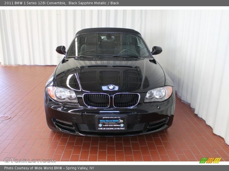 Black Sapphire Metallic / Black 2011 BMW 1 Series 128i Convertible
