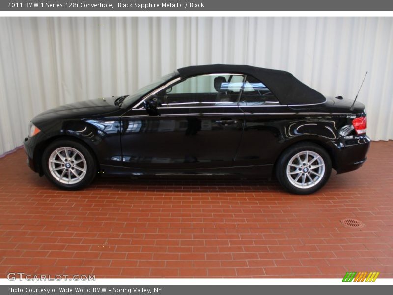 Black Sapphire Metallic / Black 2011 BMW 1 Series 128i Convertible