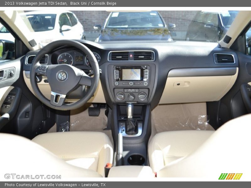Black Uni / Cornsilk Beige 2013 Volkswagen Jetta TDI Sedan