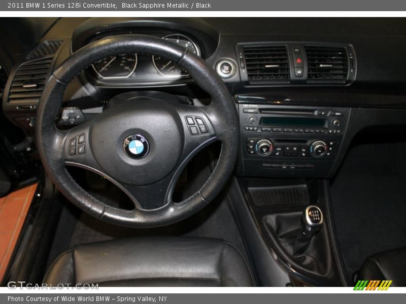 Black Sapphire Metallic / Black 2011 BMW 1 Series 128i Convertible