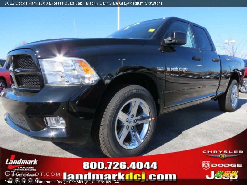 Black / Dark Slate Gray/Medium Graystone 2012 Dodge Ram 1500 Express Quad Cab