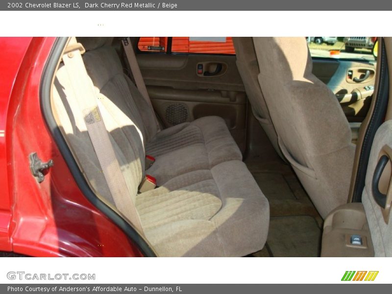 Dark Cherry Red Metallic / Beige 2002 Chevrolet Blazer LS