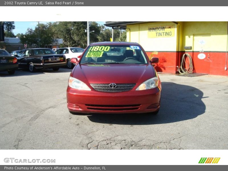 Salsa Red Pearl / Stone 2002 Toyota Camry LE