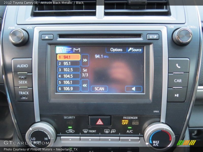 Attitude Black Metallic / Black 2012 Toyota Camry SE