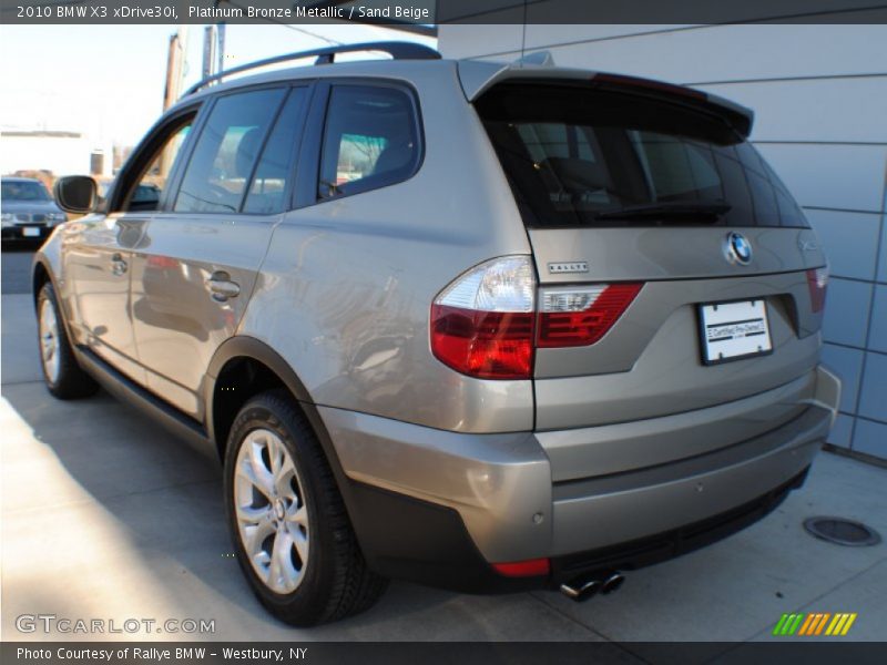 Platinum Bronze Metallic / Sand Beige 2010 BMW X3 xDrive30i