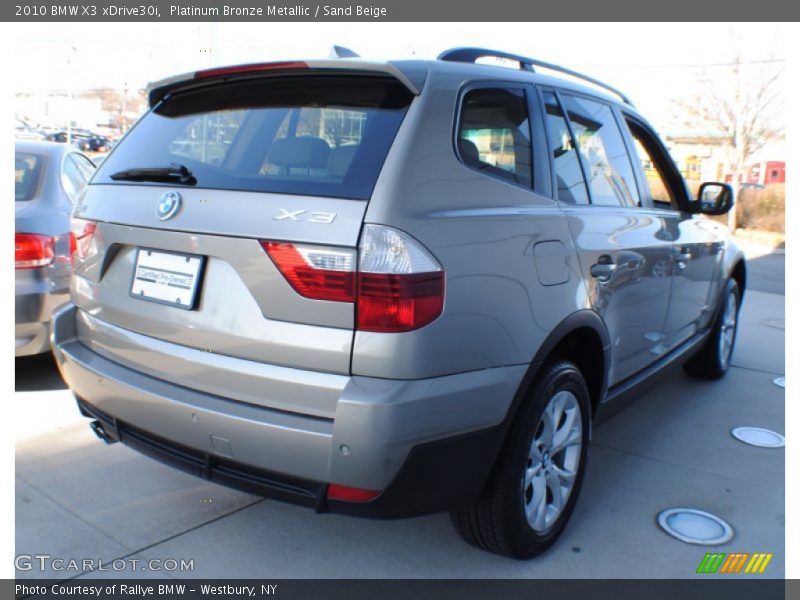 Platinum Bronze Metallic / Sand Beige 2010 BMW X3 xDrive30i