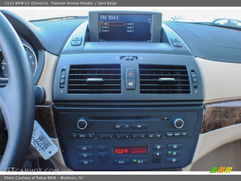 Platinum Bronze Metallic / Sand Beige 2010 BMW X3 xDrive30i