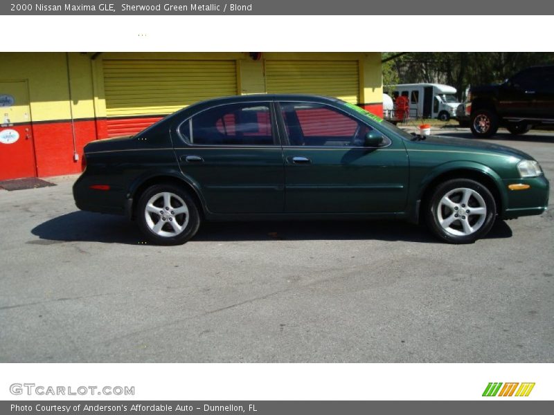 Sherwood Green Metallic / Blond 2000 Nissan Maxima GLE