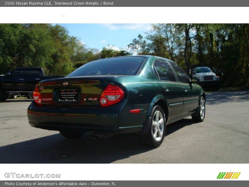 Sherwood Green Metallic / Blond 2000 Nissan Maxima GLE