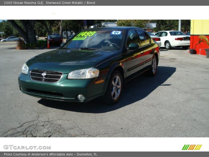 Sherwood Green Metallic / Blond 2000 Nissan Maxima GLE