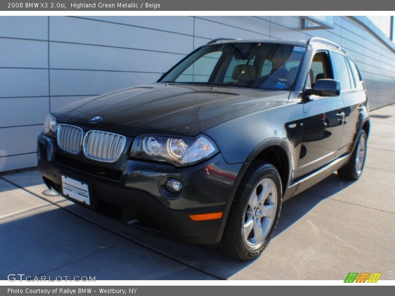 Highland Green Metallic / Beige 2008 BMW X3 3.0si