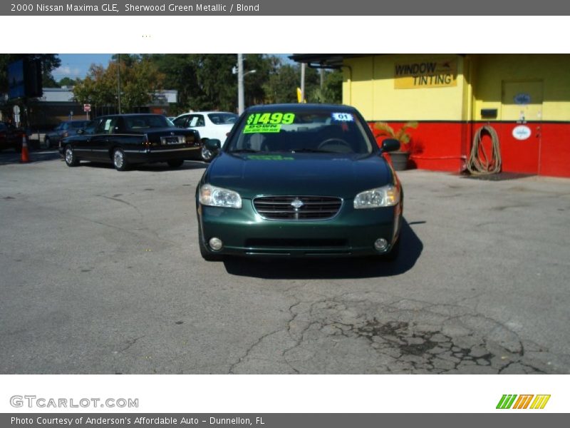 Sherwood Green Metallic / Blond 2000 Nissan Maxima GLE
