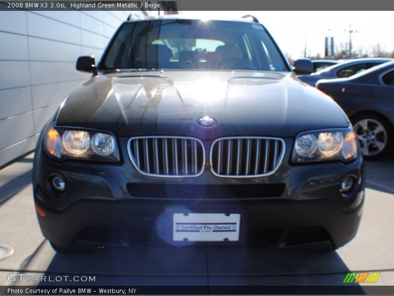 Highland Green Metallic / Beige 2008 BMW X3 3.0si