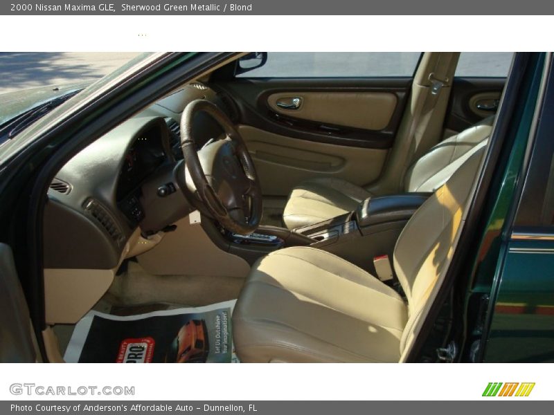 Sherwood Green Metallic / Blond 2000 Nissan Maxima GLE