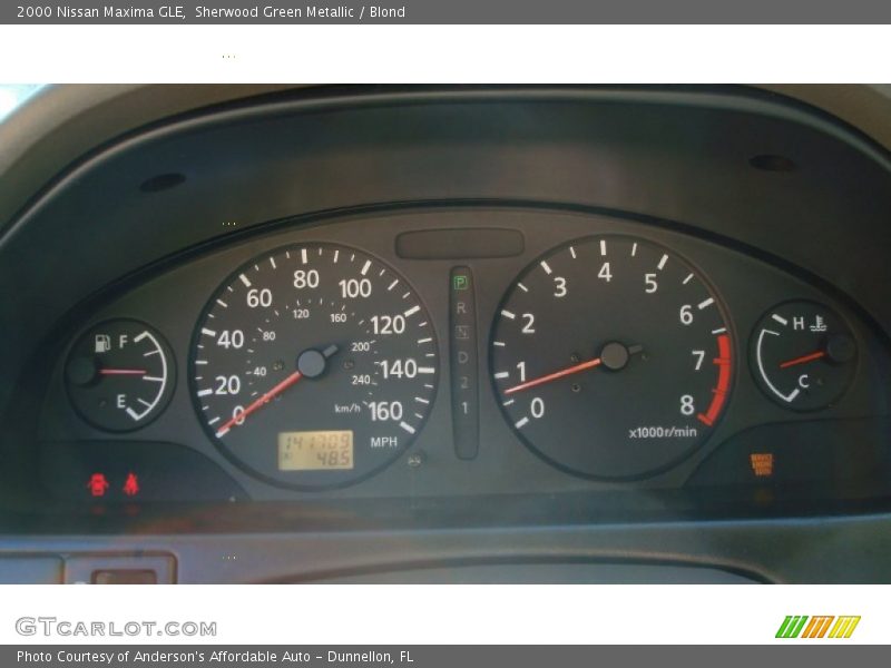 Sherwood Green Metallic / Blond 2000 Nissan Maxima GLE