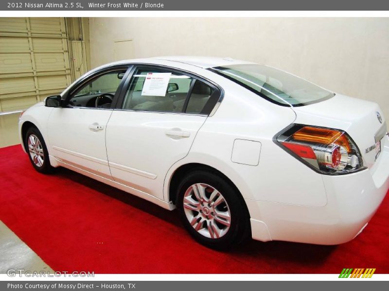 Winter Frost White / Blonde 2012 Nissan Altima 2.5 SL