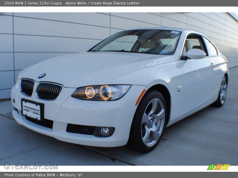 Alpine White / Cream Beige Dakota Leather 2009 BMW 3 Series 328xi Coupe