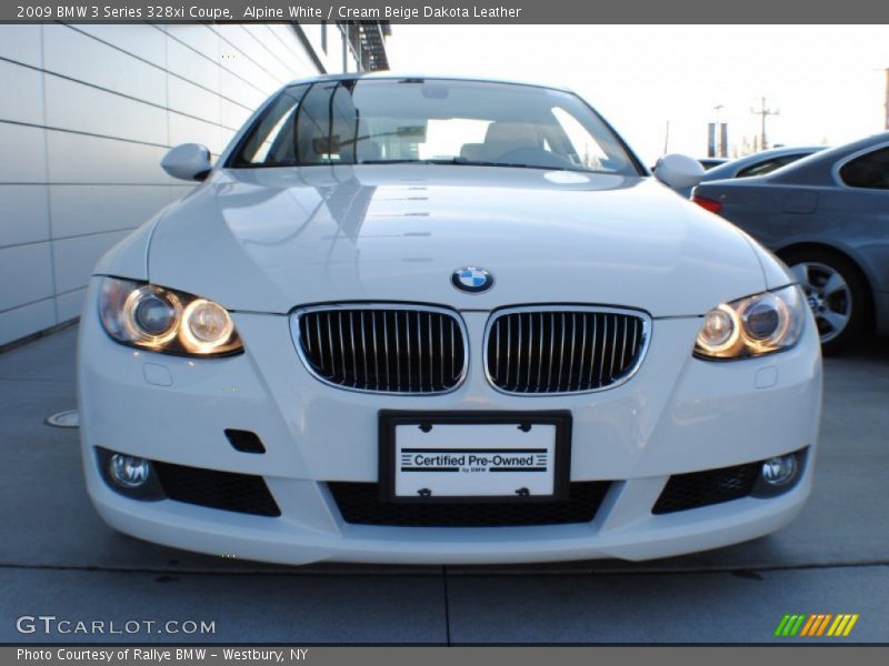 Alpine White / Cream Beige Dakota Leather 2009 BMW 3 Series 328xi Coupe