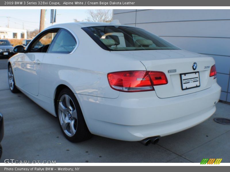 Alpine White / Cream Beige Dakota Leather 2009 BMW 3 Series 328xi Coupe