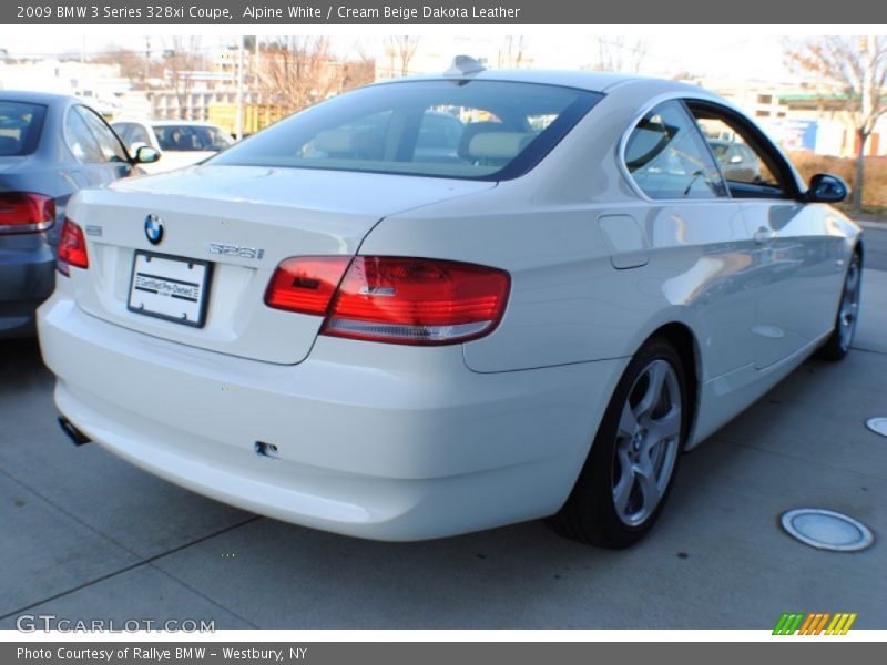 Alpine White / Cream Beige Dakota Leather 2009 BMW 3 Series 328xi Coupe