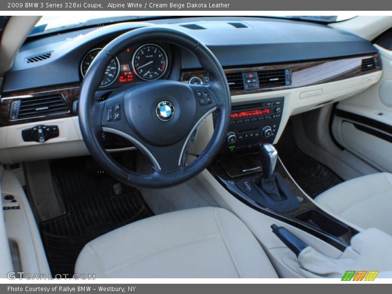 Alpine White / Cream Beige Dakota Leather 2009 BMW 3 Series 328xi Coupe