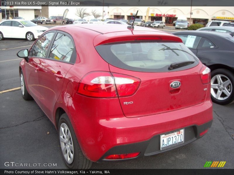 Signal Red / Beige 2013 Kia Rio LX 5-Door