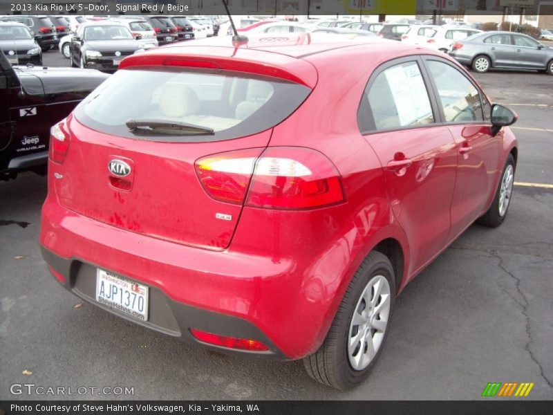 Signal Red / Beige 2013 Kia Rio LX 5-Door