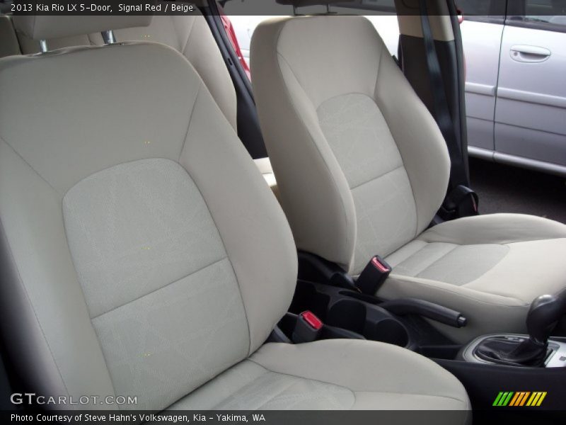 Signal Red / Beige 2013 Kia Rio LX 5-Door