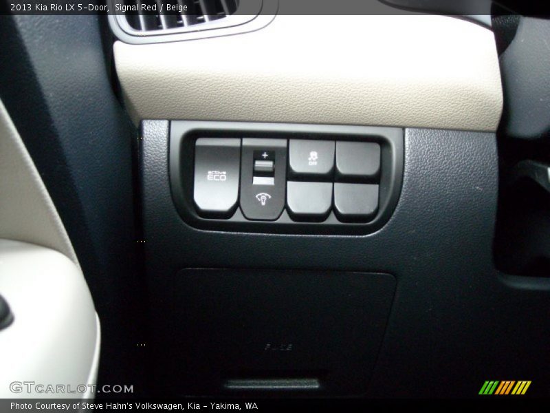 Signal Red / Beige 2013 Kia Rio LX 5-Door