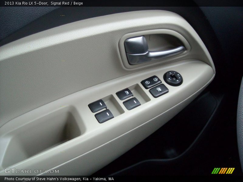 Signal Red / Beige 2013 Kia Rio LX 5-Door