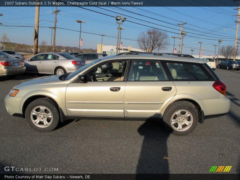 Champagne Gold Opal / Warm Ivory Tweed 2007 Subaru Outback 2.5i Wagon