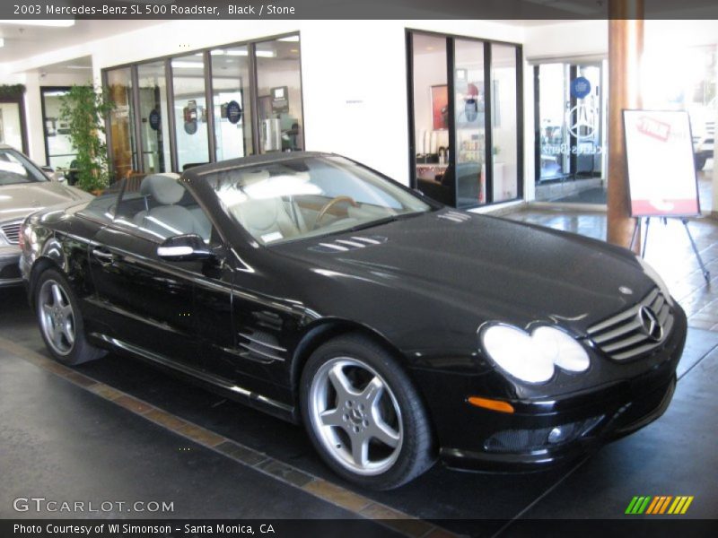 Black / Stone 2003 Mercedes-Benz SL 500 Roadster